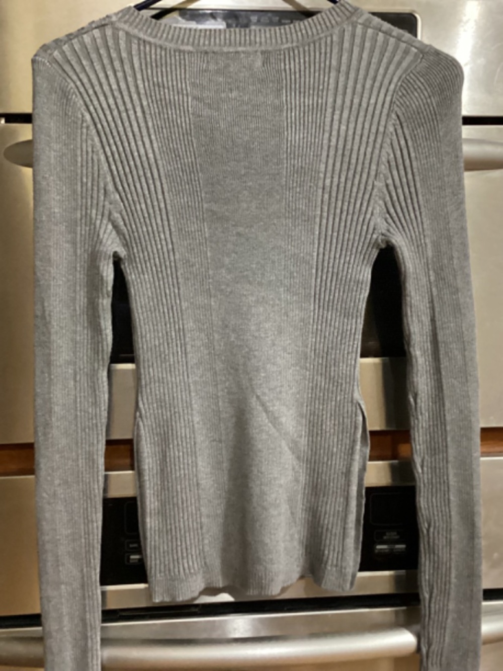 NEW Hooked Up Grey Ribbed Sweater - Picture 4 of 4